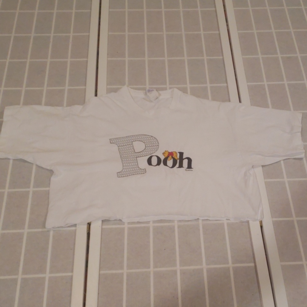 Vintage Winnie the Pooh Embroidered Crop Top